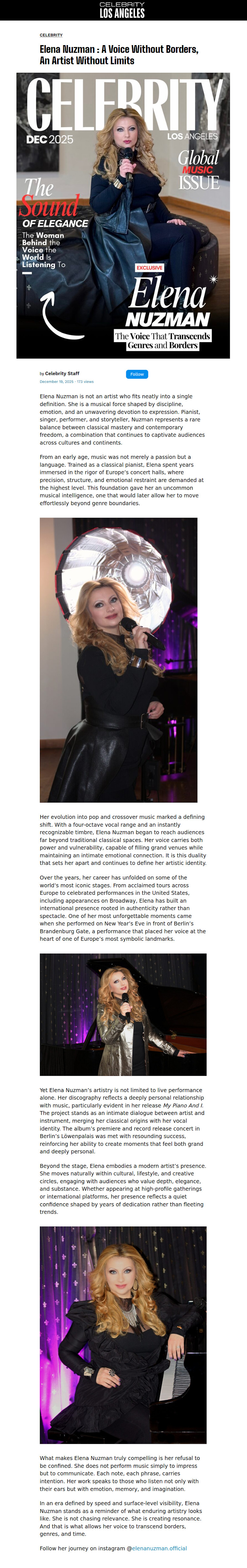 Elena Nuzman - celebritylosangeles.com - December 2025